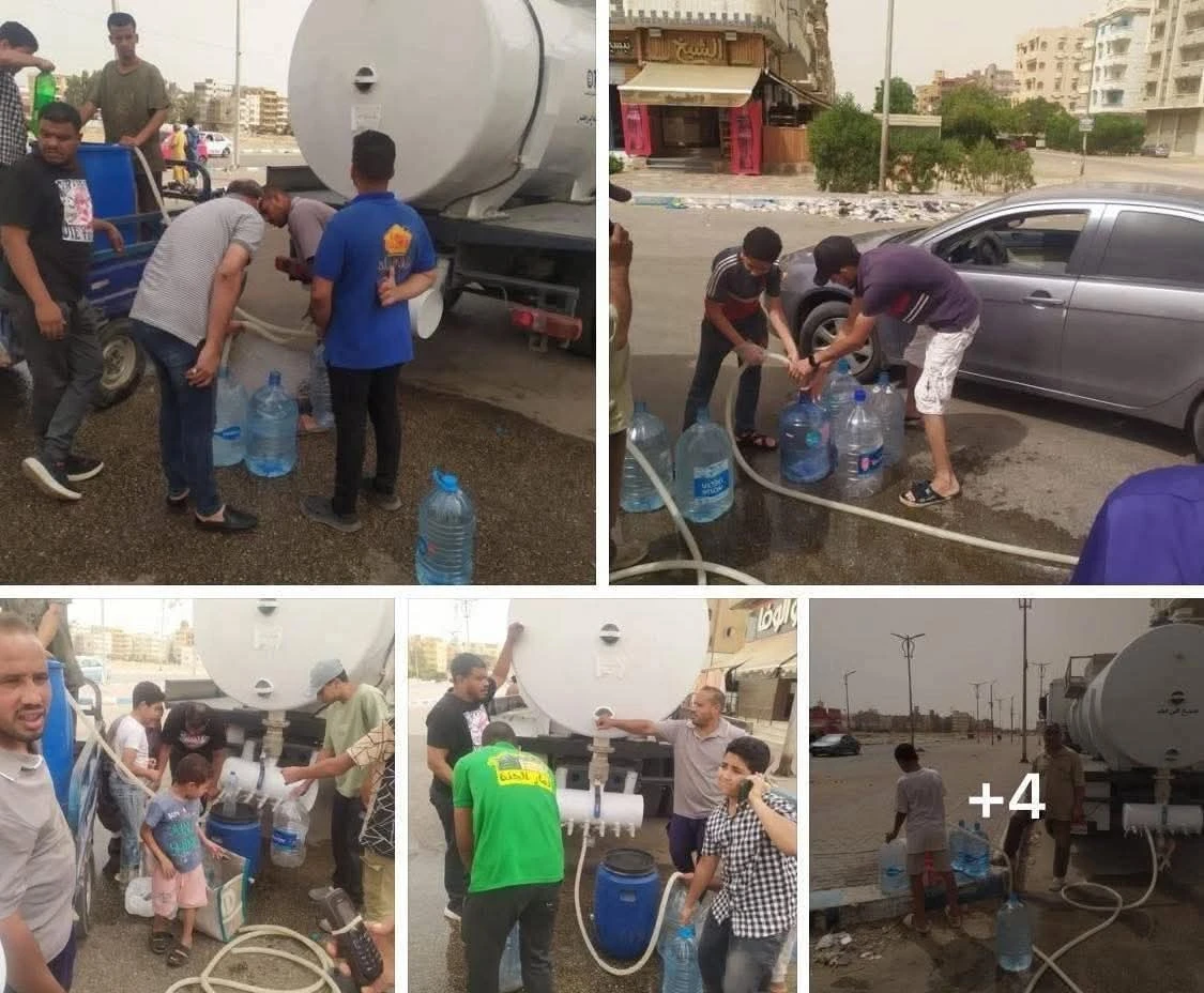 استمرار معاناة الأهالي بمدينة السويس بسبب نقص المياه