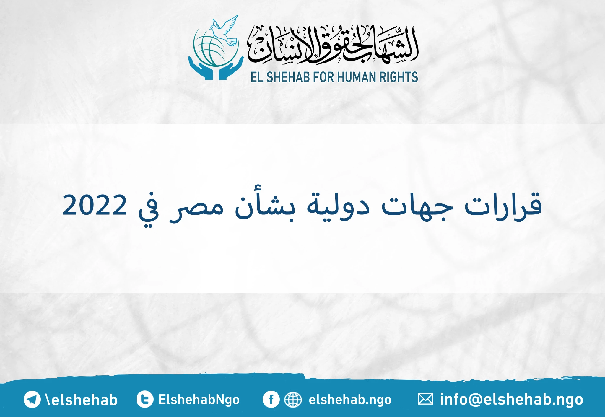 قرارات جهات دولية بشأن مصر في 2022